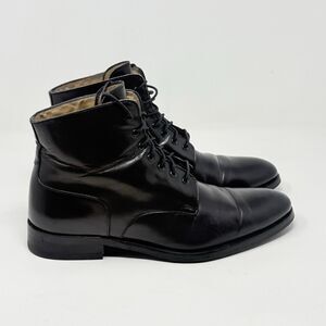Ace Marks Chukka Boots Mens 9 EU 42 Black Leather Sleek Antique Wedding Italy